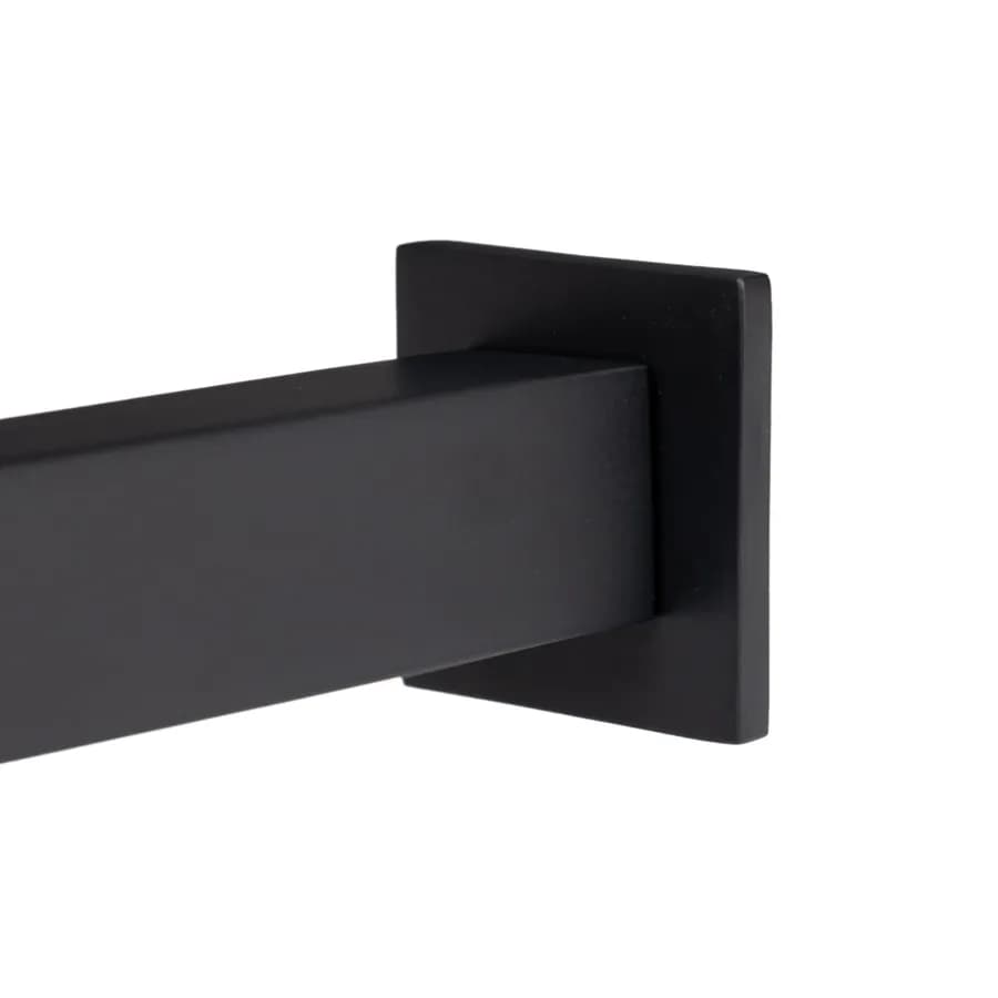Set incasso doccia con braccio doccia 40 cm e soffione 30x30 cm nero – Kyria