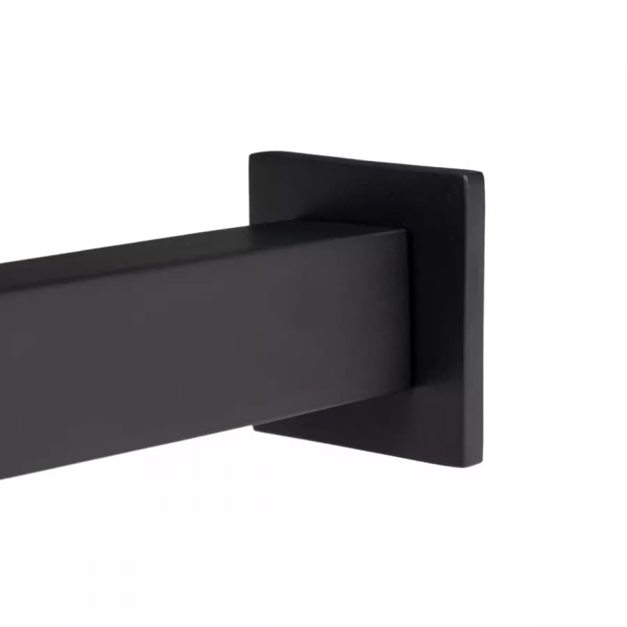Set incasso doccia con braccio doccia 40 cm e soffione 40x40 cm nero – Tiamat