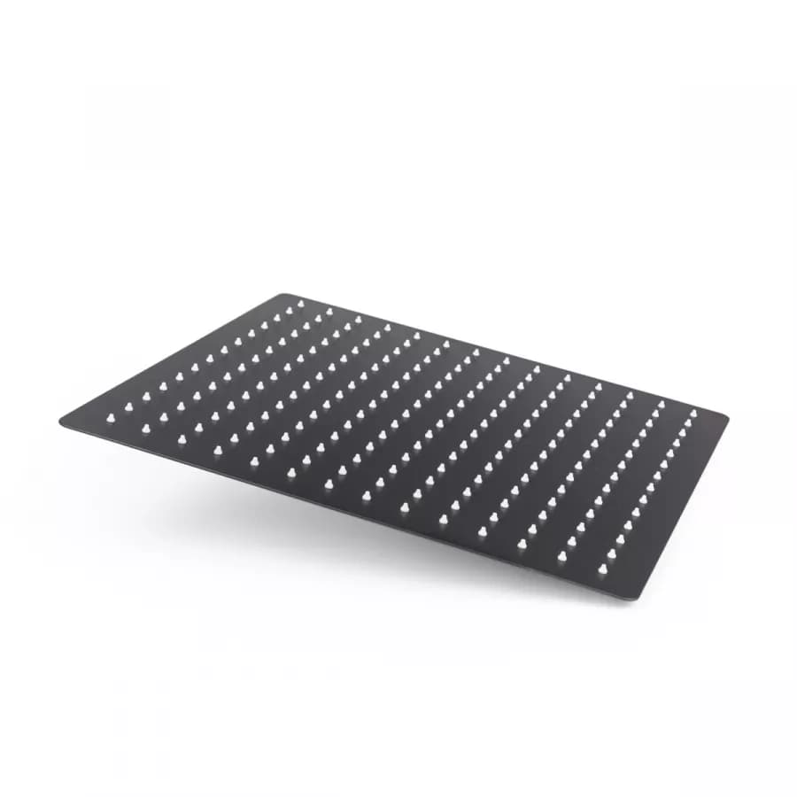 Set incasso doccia con braccio doccia 40 cm e soffione 40x40 cm nero – Fusion