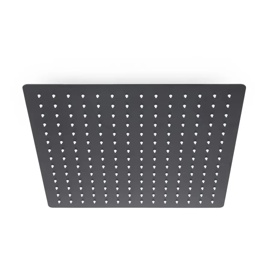 Set incasso doccia con braccio doccia 40 cm e soffione 40x40 cm nero – Kyria