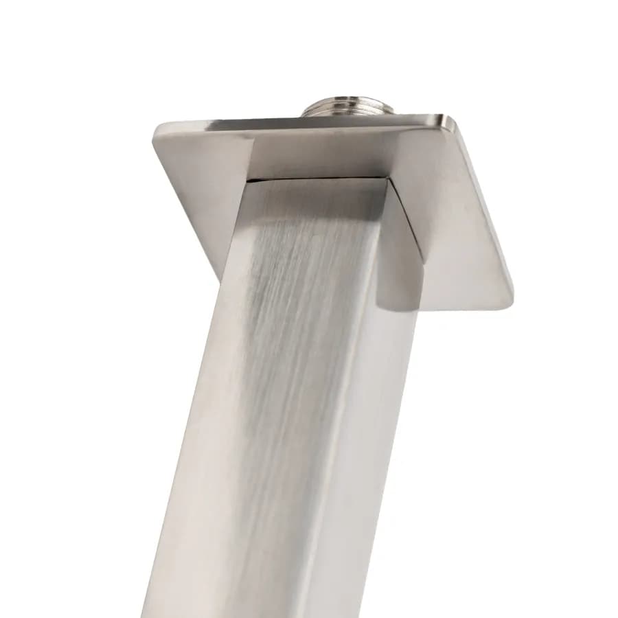 Set incasso doccia con deviatore con braccio a soffitto 20 cm e soffione 25x25 cm spazzolato – Fusion