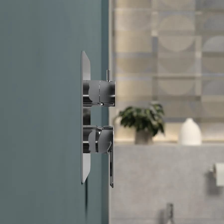 Set incasso doccia con deviatore con braccio a soffitto 20 cm e soffione 30x20 cm cromo – Fusion