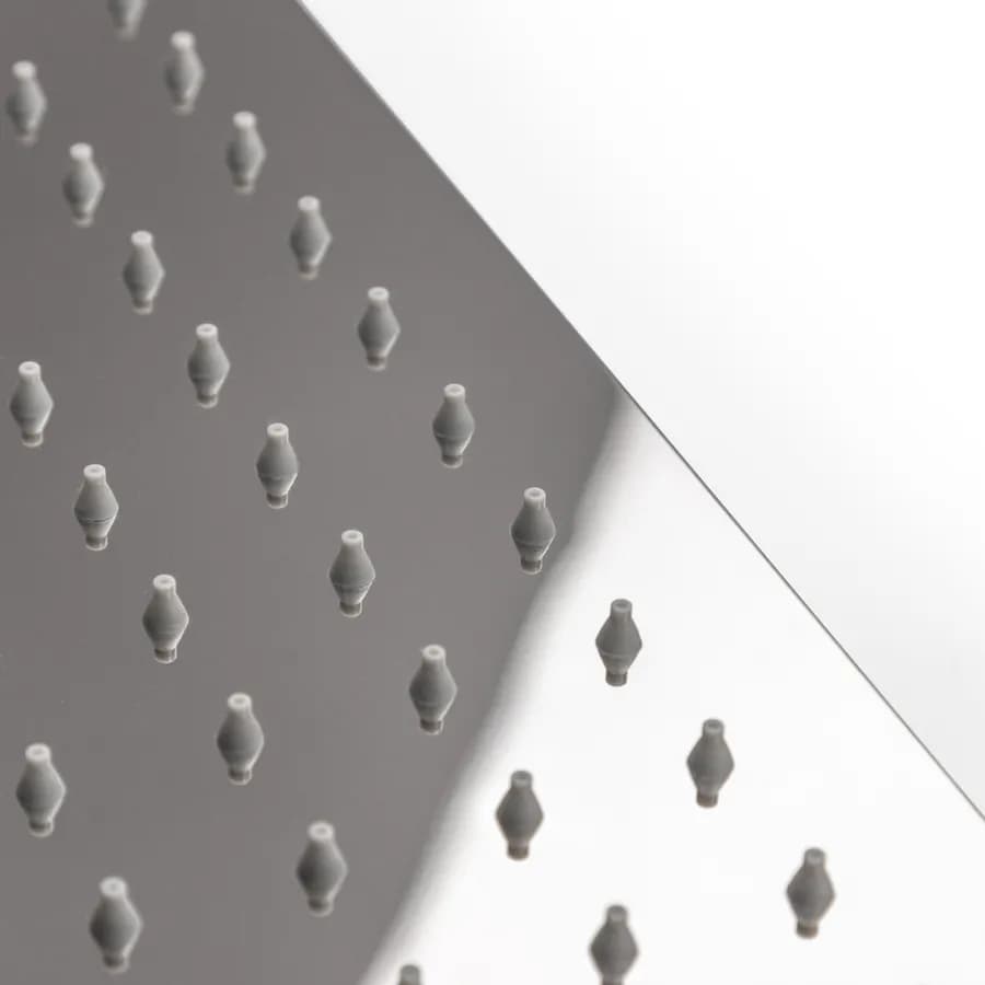 Set incasso doccia con deviatore con braccio a soffitto 20 cm e soffione 30x30 cm cromo – Fusion