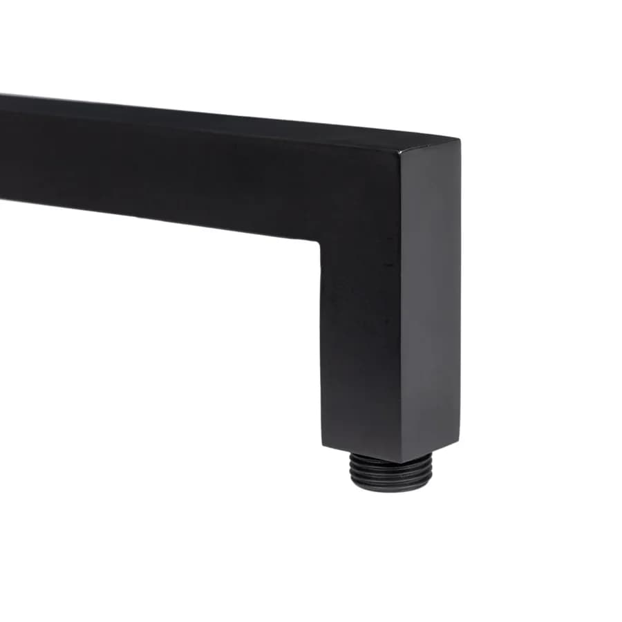 Set incasso doccia con deviatore con braccio doccia 35 cm e soffione 25x25 cm nero – Wing