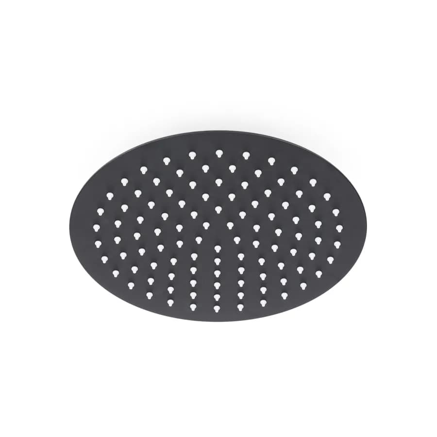 Set incasso doccia con deviatore e doccino con braccio doccia 22 cm e soffione 25 cm nero – Tila