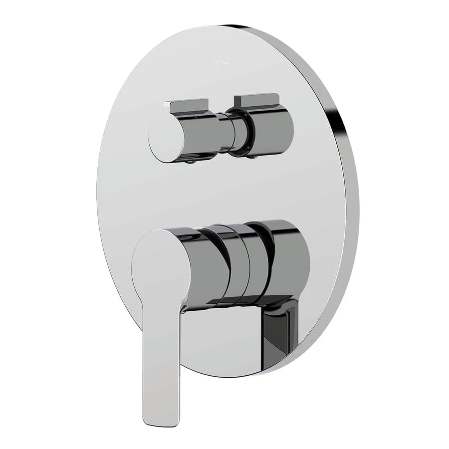 Set incasso doccia con deviatore e doccino con braccio doccia 22 cm e soffione 40 cm cromo – Key
