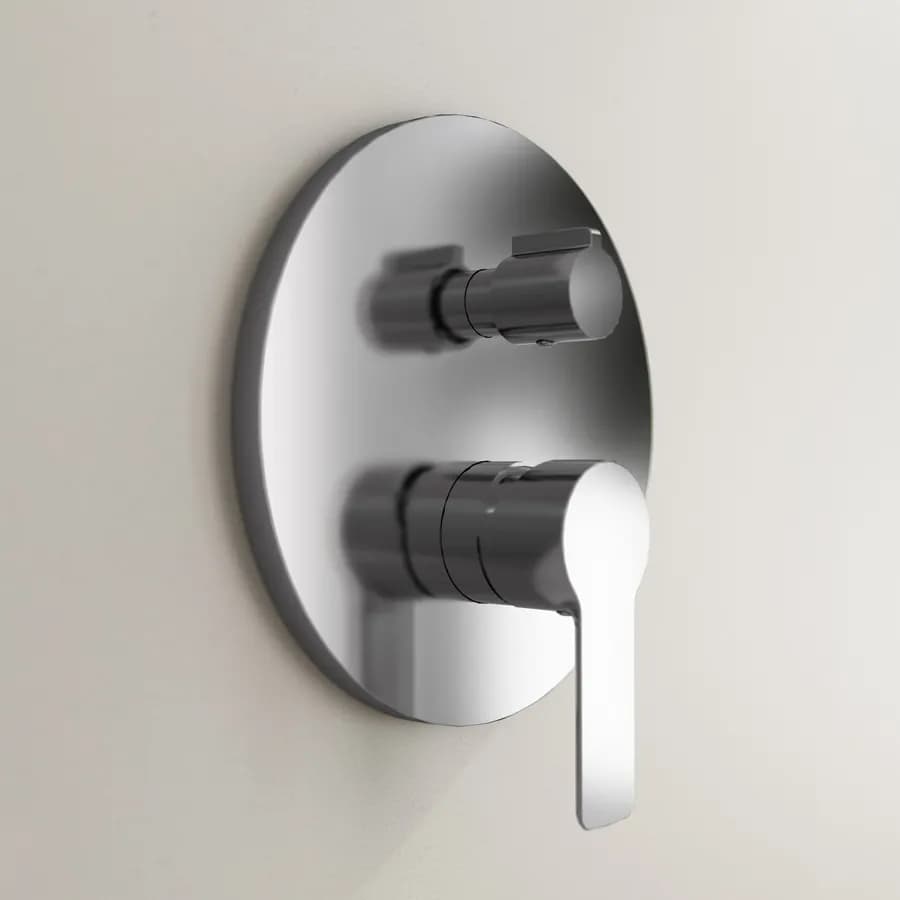 Set incasso doccia con deviatore e doccino con braccio doccia 35 cm e soffione 30 cm cromo – Key