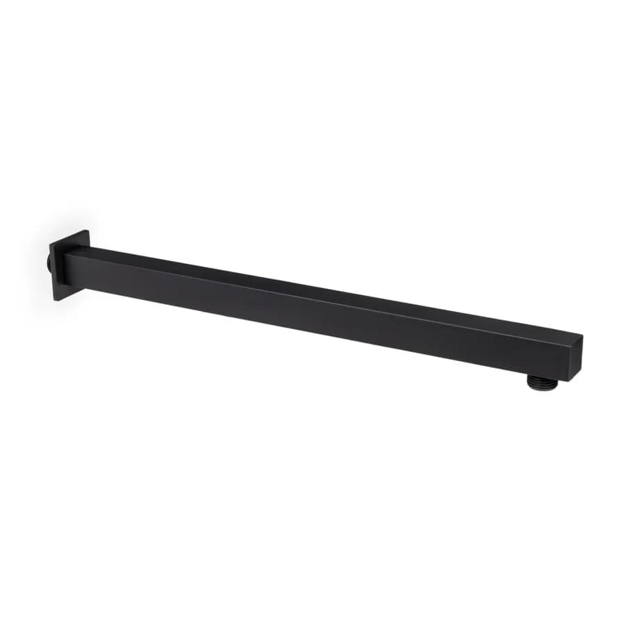 Set incasso doccia con deviatore e doccino con braccio doccia 40 cm e soffione 30x30 cm nero – Tiamat