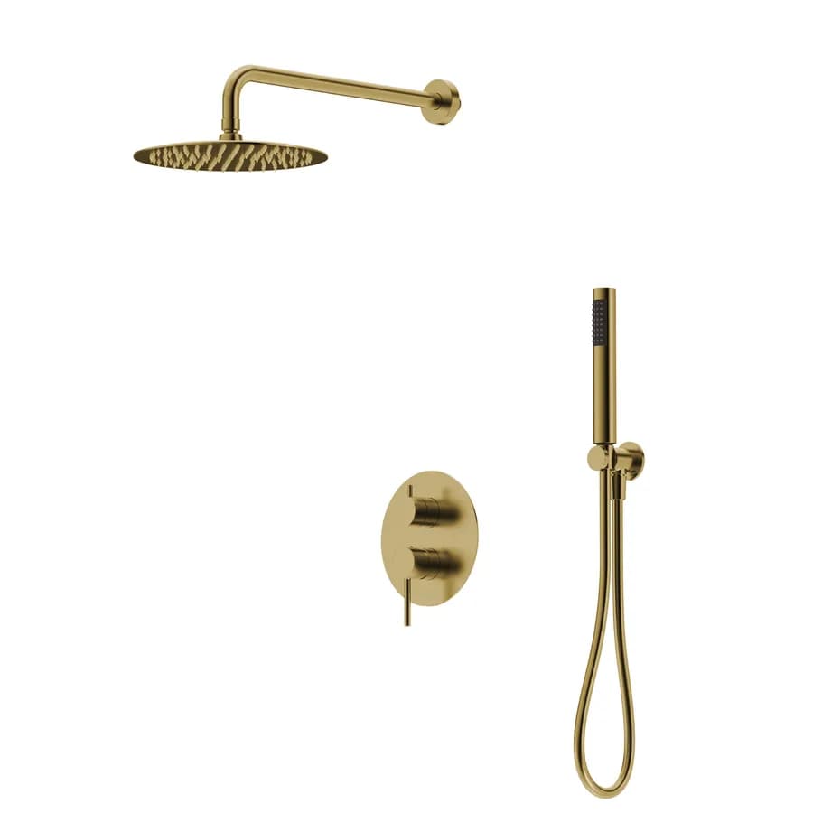 Set incasso doccia in ottone oro spazzolato anti-impronta - Oasis