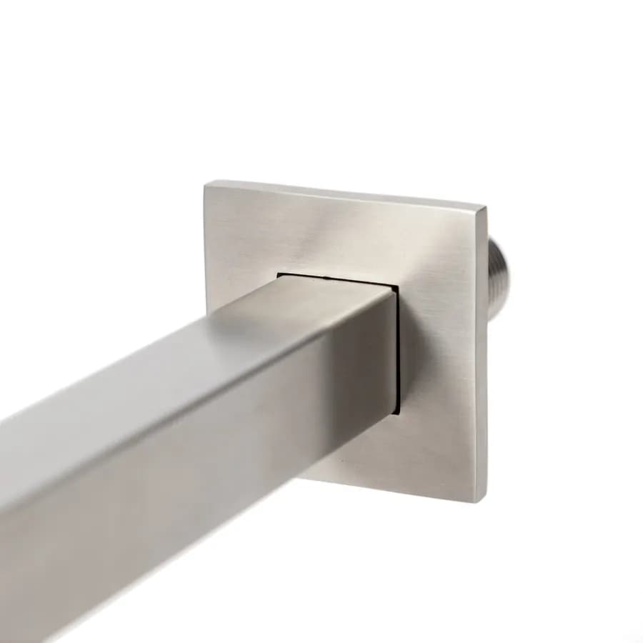 Set incasso doccia squadrato con braccio 35 cm e soffione 25 x 25 cm in acciaio inox 316 satinato – Pure