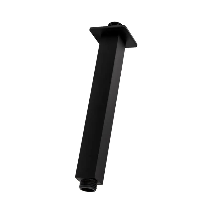 Set incasso doccia termostatico con deviatore con braccio a soffitto 20 cm e soffione 30x30 cm nero – Wing