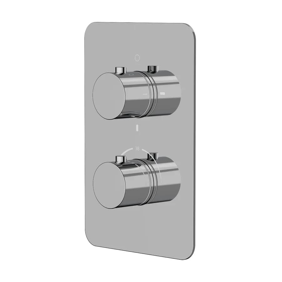Set incasso doccia termostatico con deviatore con braccio doccia 40 cm e soffione 30x30 cm cromo – Iota