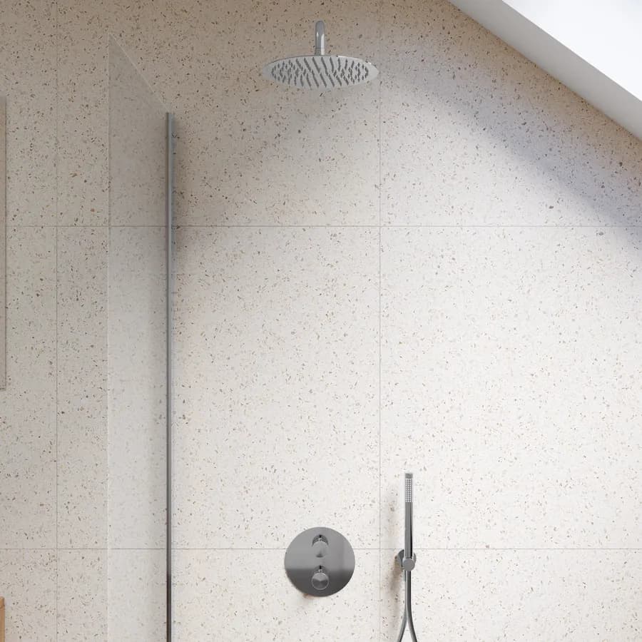 Set incasso doccia termostatico in ottone cromo - Nocta