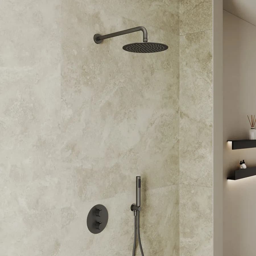 Set incasso in ottone nero spazzolato anti-impronta - Oasis