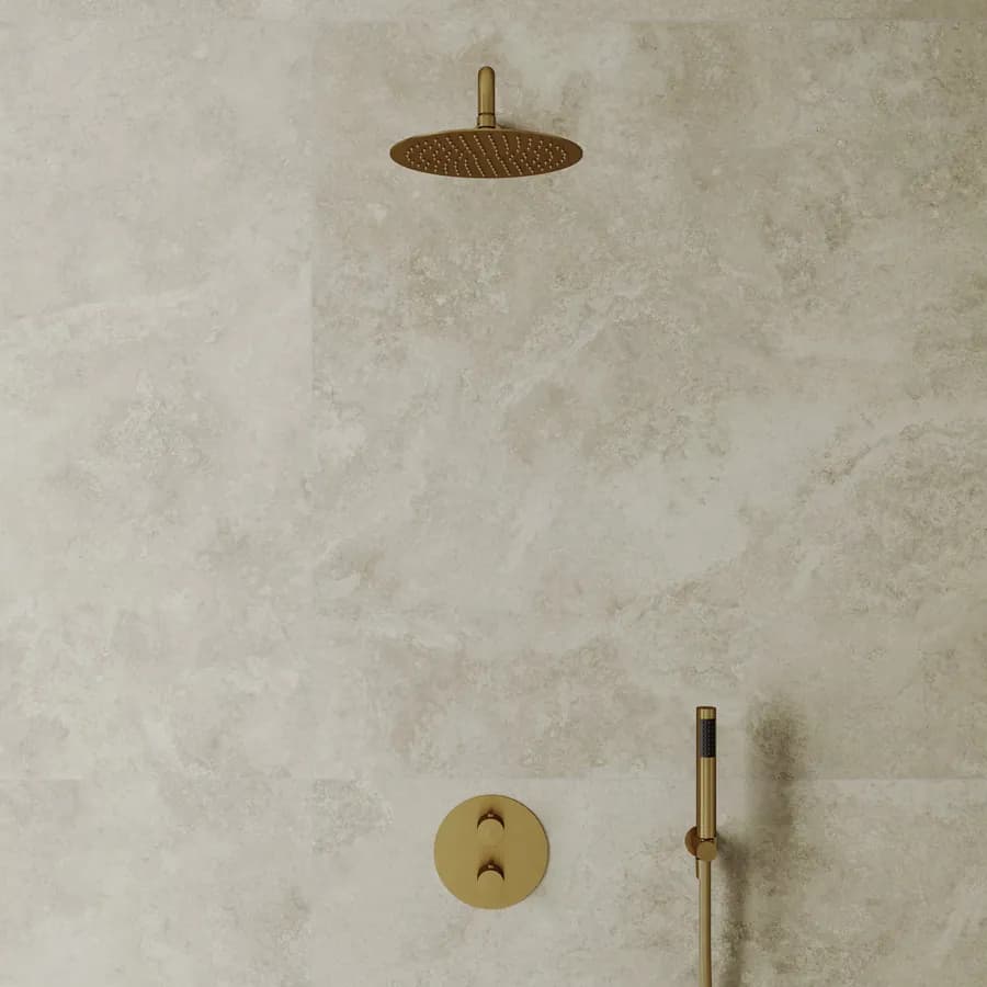 Set incasso in ottone oro spazzolato anti-impronta - Oasis