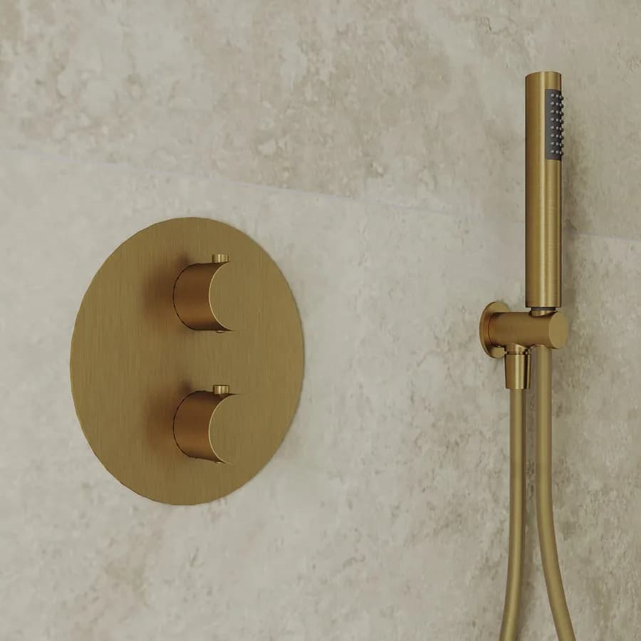 Set incasso in ottone oro spazzolato anti-impronta - Oasis
