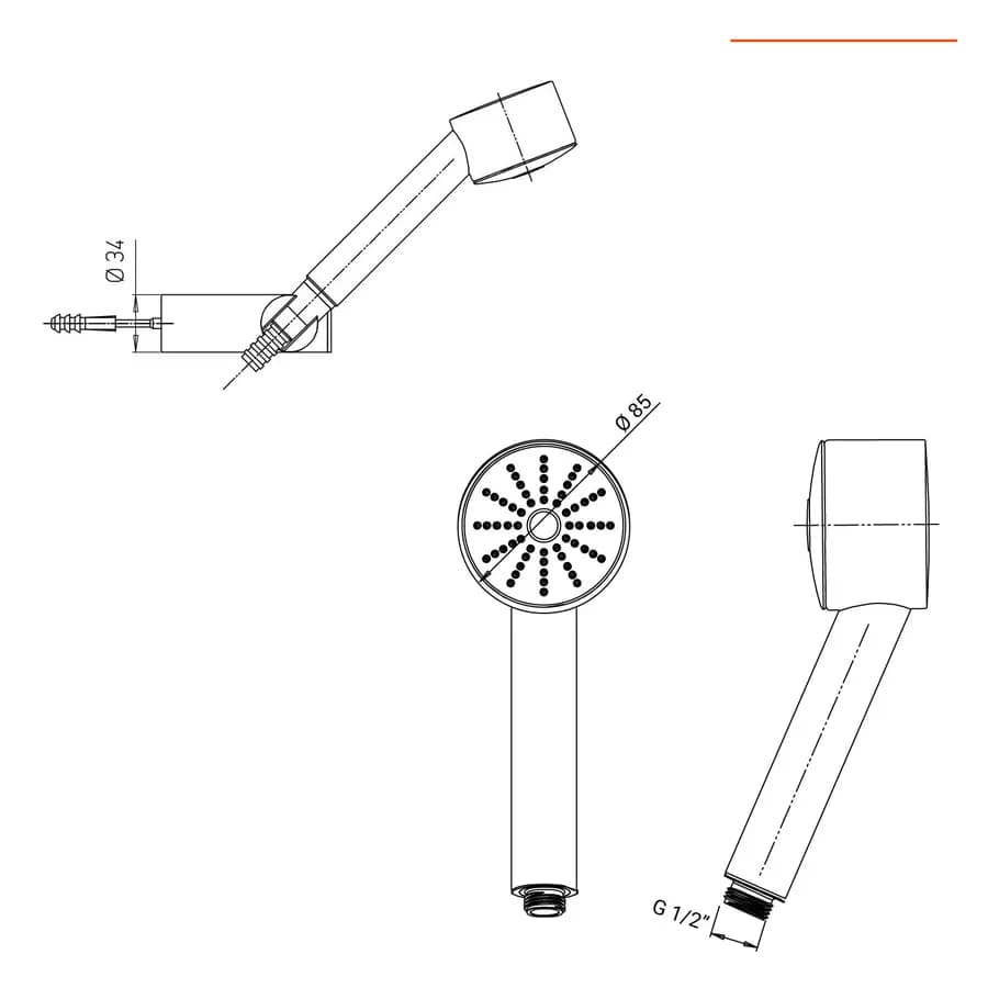 Set Jacuzzi - Rubinetteria Gun miscelatore lavabo + bidet + vasca con accessori ottone cromato