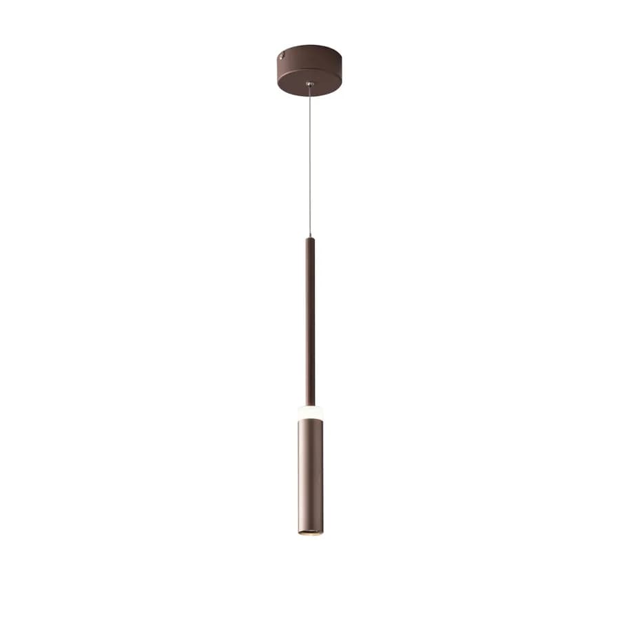 Set lampada a sospensione 140h cm e 2 applique in alluminio color bronzo