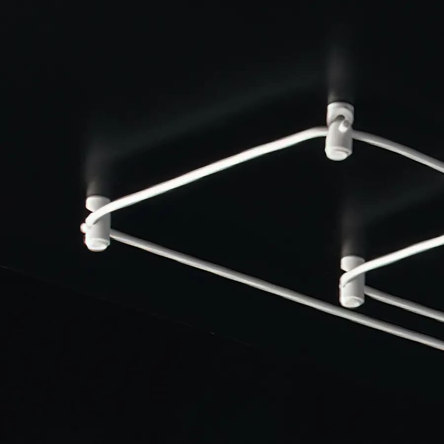 Set lampada a sospensione a 3 luci e 2 applique con 12 deviatori inclusi in metallo bianco