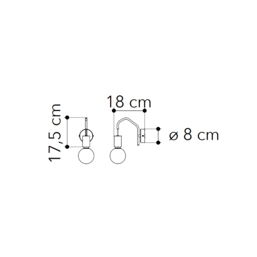Set lampada a sospensione a 3 luci e 2 applique con 12 deviatori inclusi in metallo nero