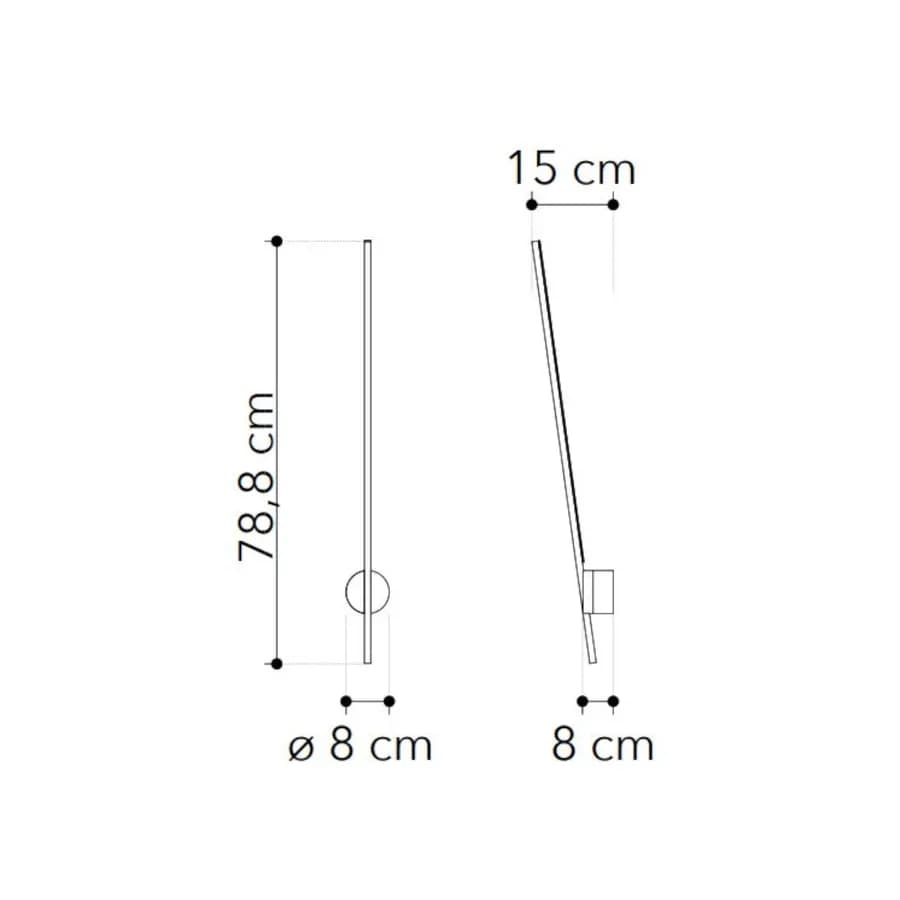 Set lampada da soffitto 150 cm e 2 applique a luce calda in alluminio bianco goffrato