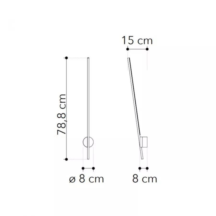 Set lampada da soffitto 160 cm e 2 applique a luce calda in alluminio bianco goffrato