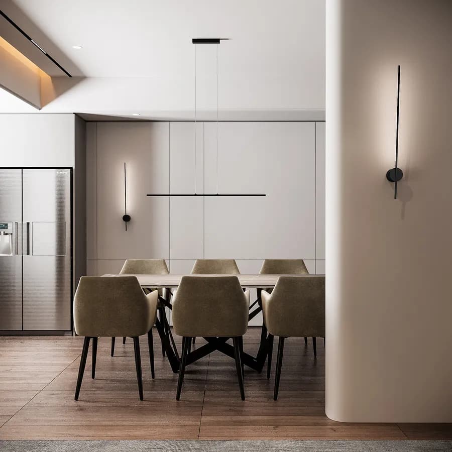 Set lampada da soffitto e 2 applique a luce naturale in alluminio nero goffrato