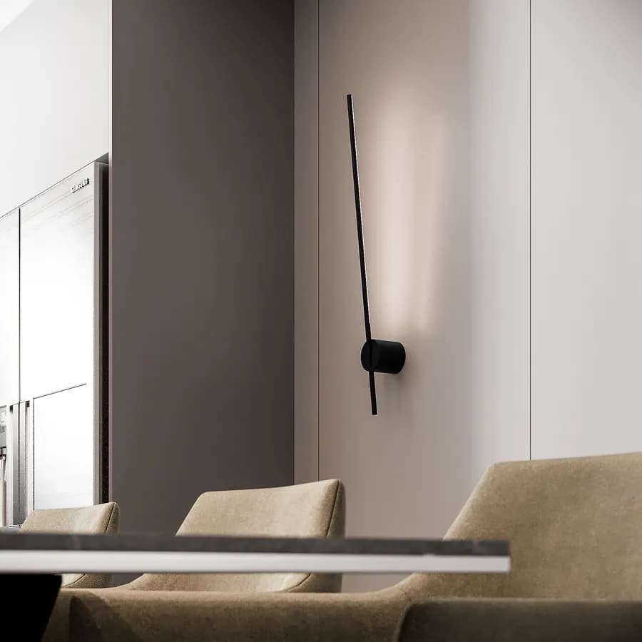 Set lampada da soffitto e 2 applique a luce naturale in alluminio nero goffrato