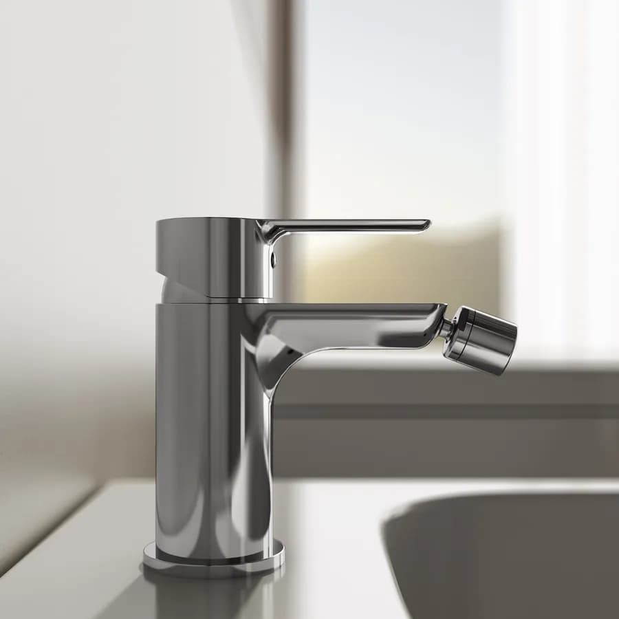 Set miscelatore lavabo a muro canna 20 cm e bidet cromo – Key
