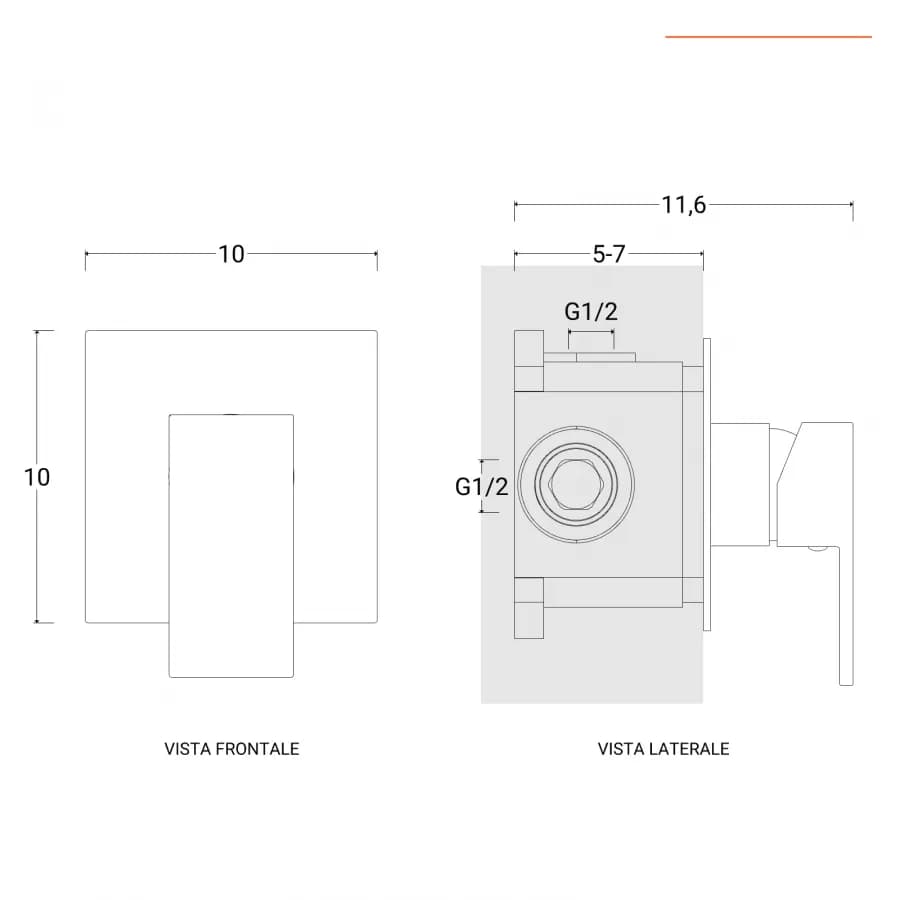 Set miscelatore lavabo a muro canna 20 e bidet con incasso doccia cromo – Kyria