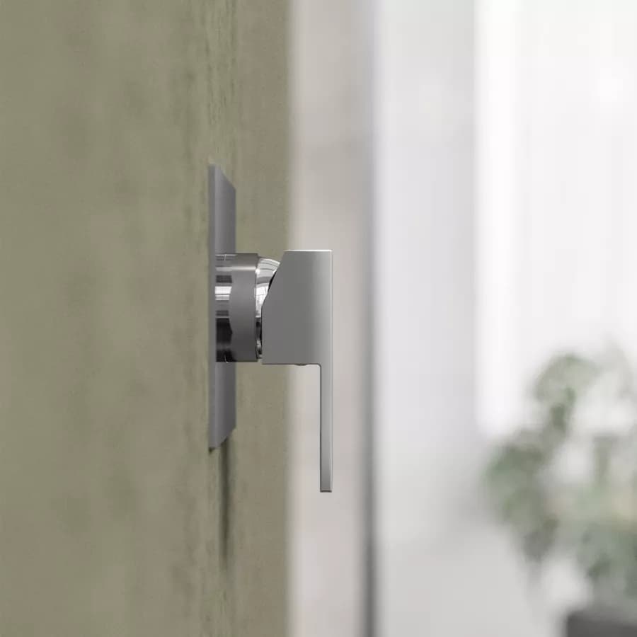 Set miscelatore lavabo a muro canna 20 e bidet con incasso doccia cromo – Kyria