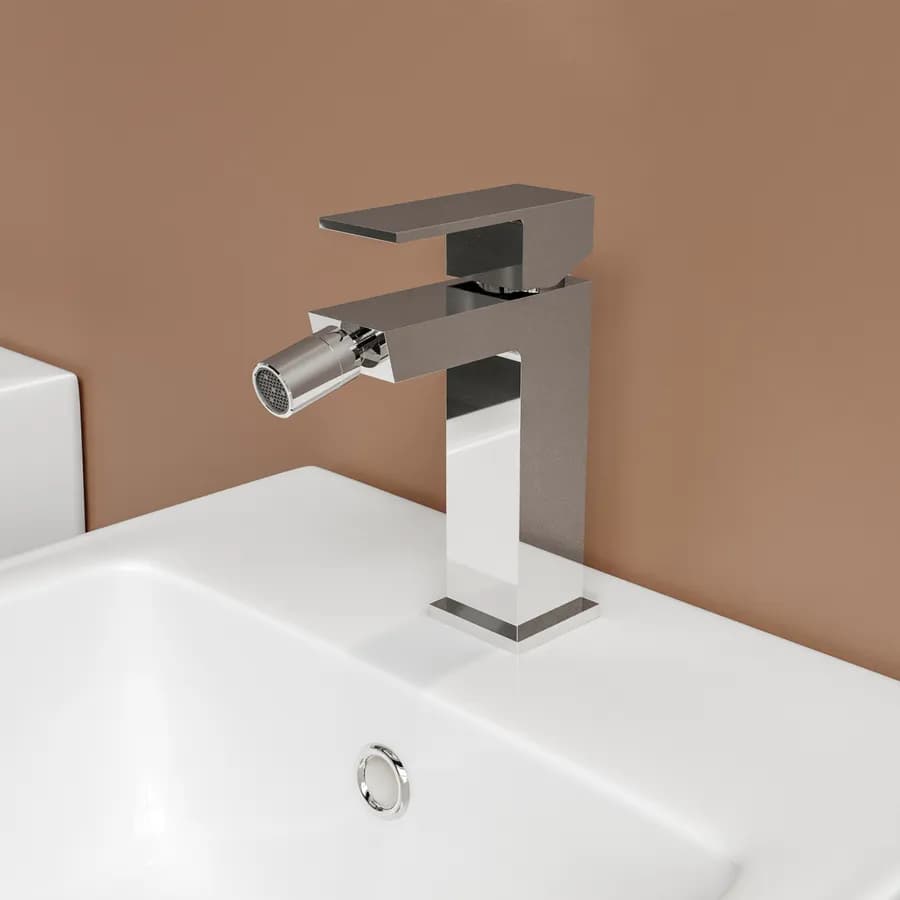 Set miscelatore lavabo a muro canna 20 e bidet cromo – Kyria