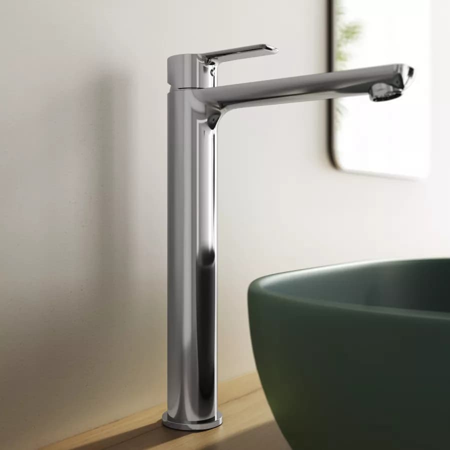 Set miscelatore lavabo alto e bidet con esterno doccia cromo – Key