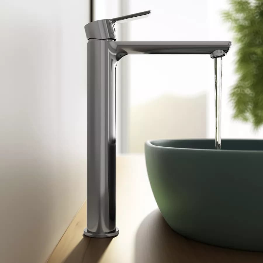 Set miscelatore lavabo alto e bidet con esterno doccia cromo – Key