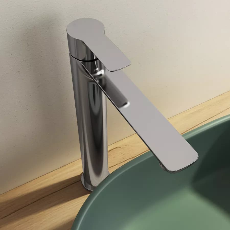 Set miscelatore lavabo alto e bidet con esterno doccia cromo – Key