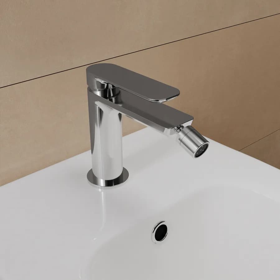 Set miscelatore lavabo alto e bidet con incasso doccia con deviatore cromo – Fusion