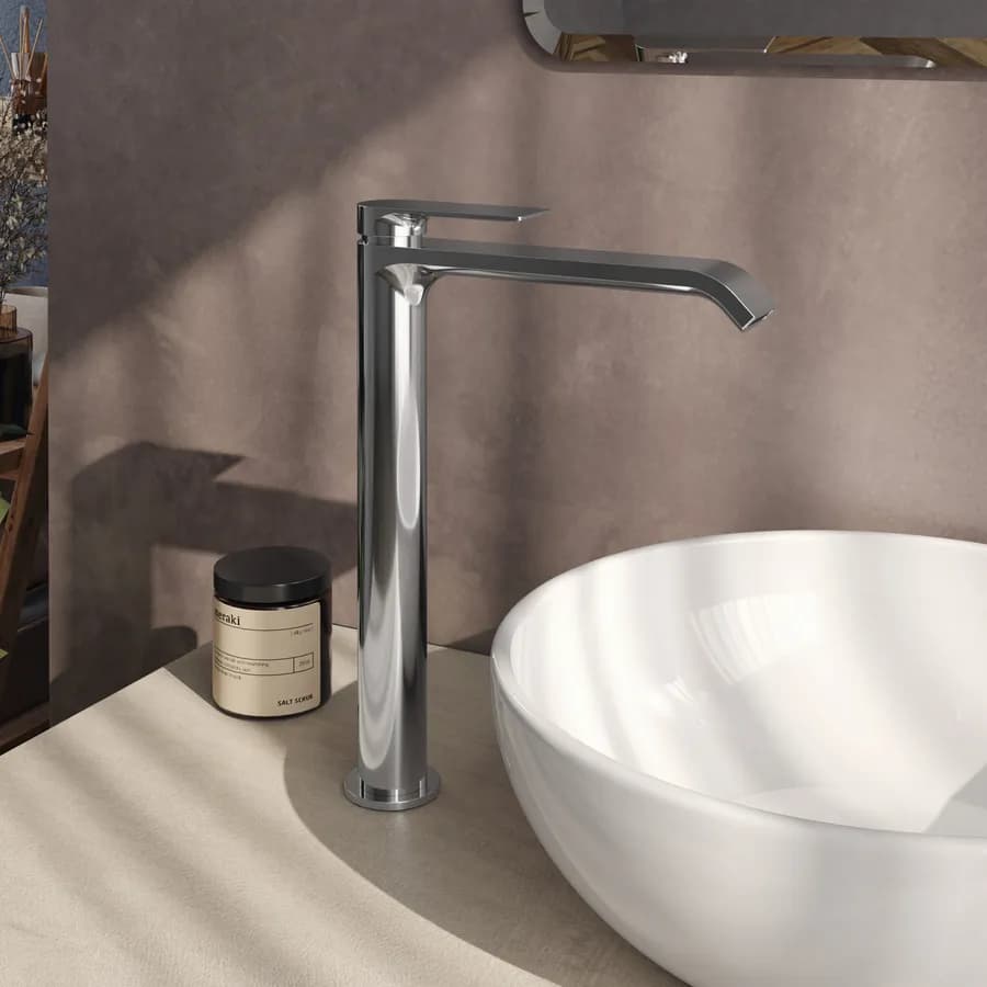 Set miscelatore lavabo alto e bidet con incasso doccia con deviatore cromo – Iota