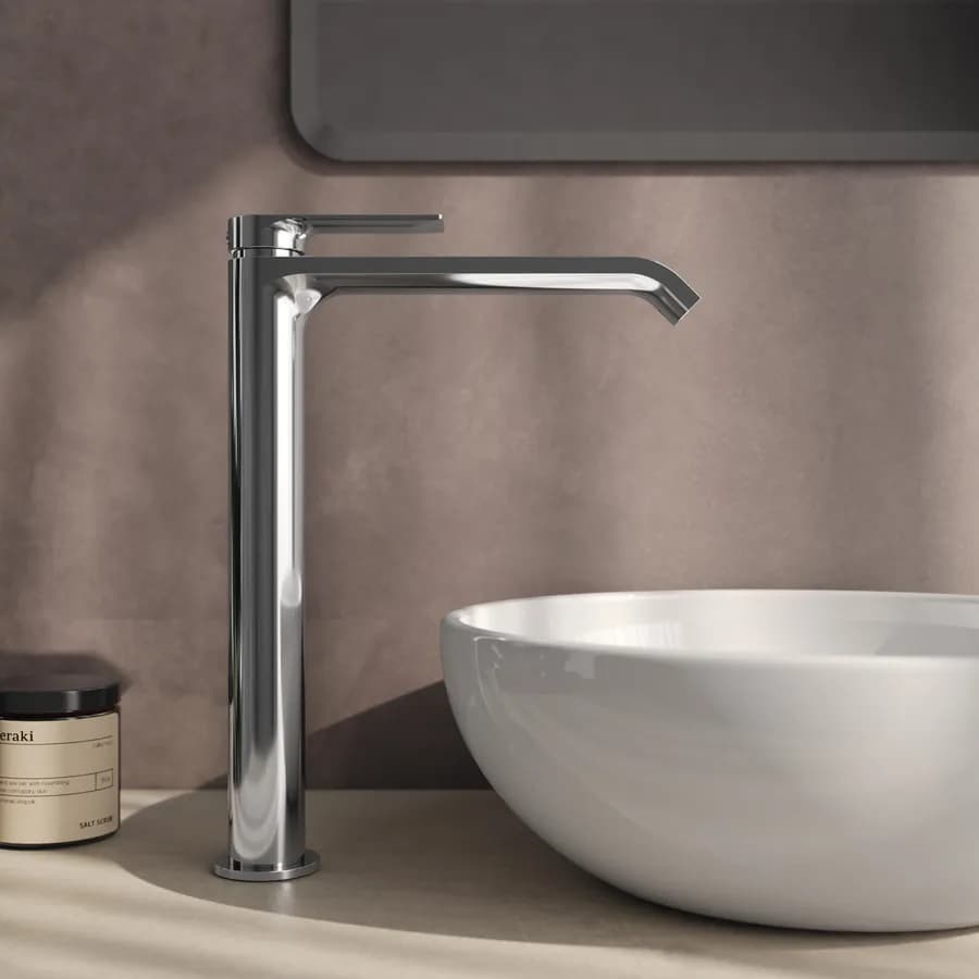 Set miscelatore lavabo alto e bidet con incasso doccia con deviatore cromo – Iota