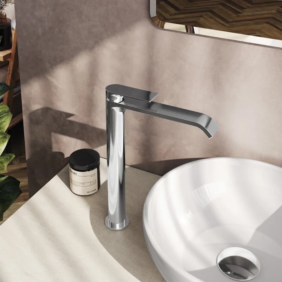 Set miscelatore lavabo alto e bidet con incasso doccia con deviatore cromo – Iota