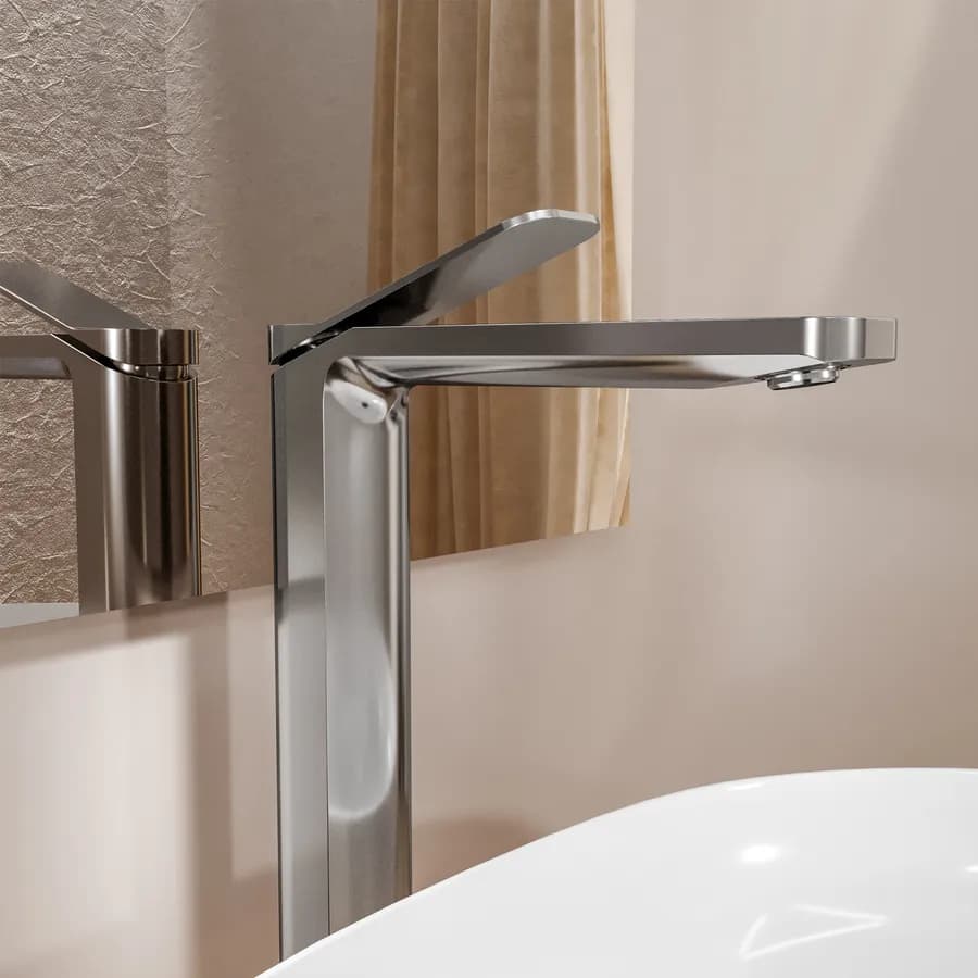 Set miscelatore lavabo alto e bidet con incasso doccia con deviatore cromo – Wing