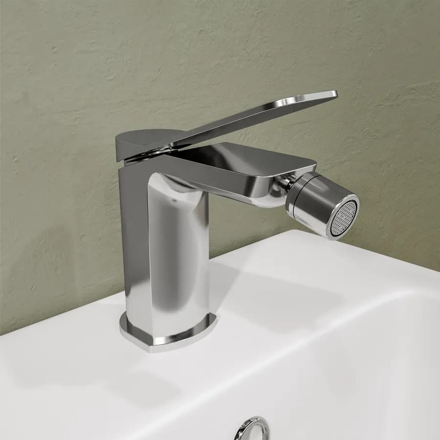 Set miscelatore lavabo alto e bidet con incasso doccia con deviatore cromo – Wing
