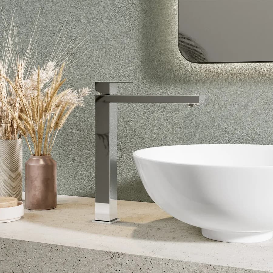 Set miscelatore lavabo alto e bidet con incasso doccia con deviatore cromo – Kyria