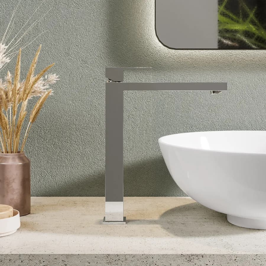 Set miscelatore lavabo alto e bidet con incasso doccia con deviatore cromo – Kyria