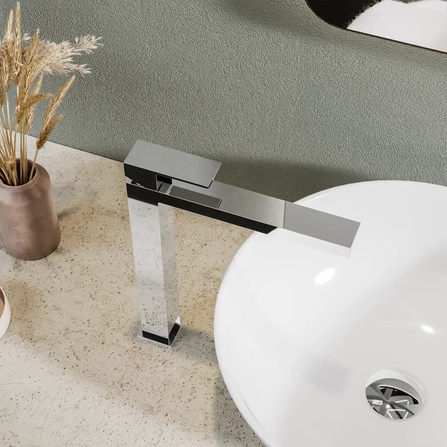 Set miscelatore lavabo alto e bidet con incasso doccia con deviatore cromo – Kyria