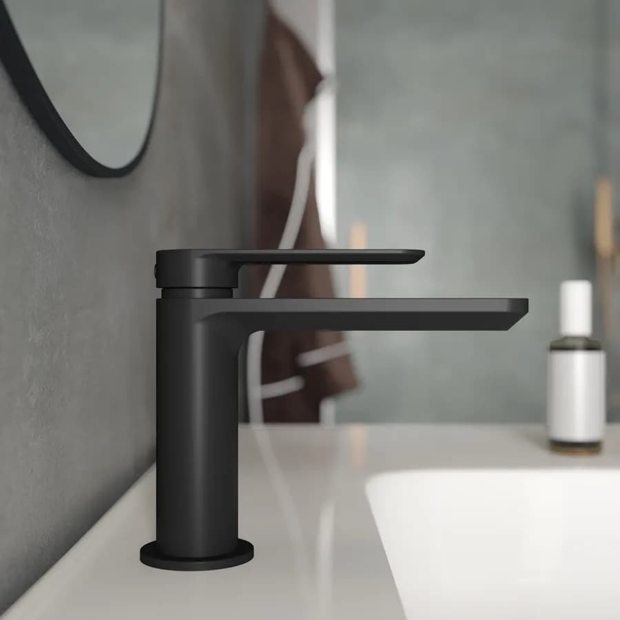 Set miscelatore lavabo e bidet nero – Fusion