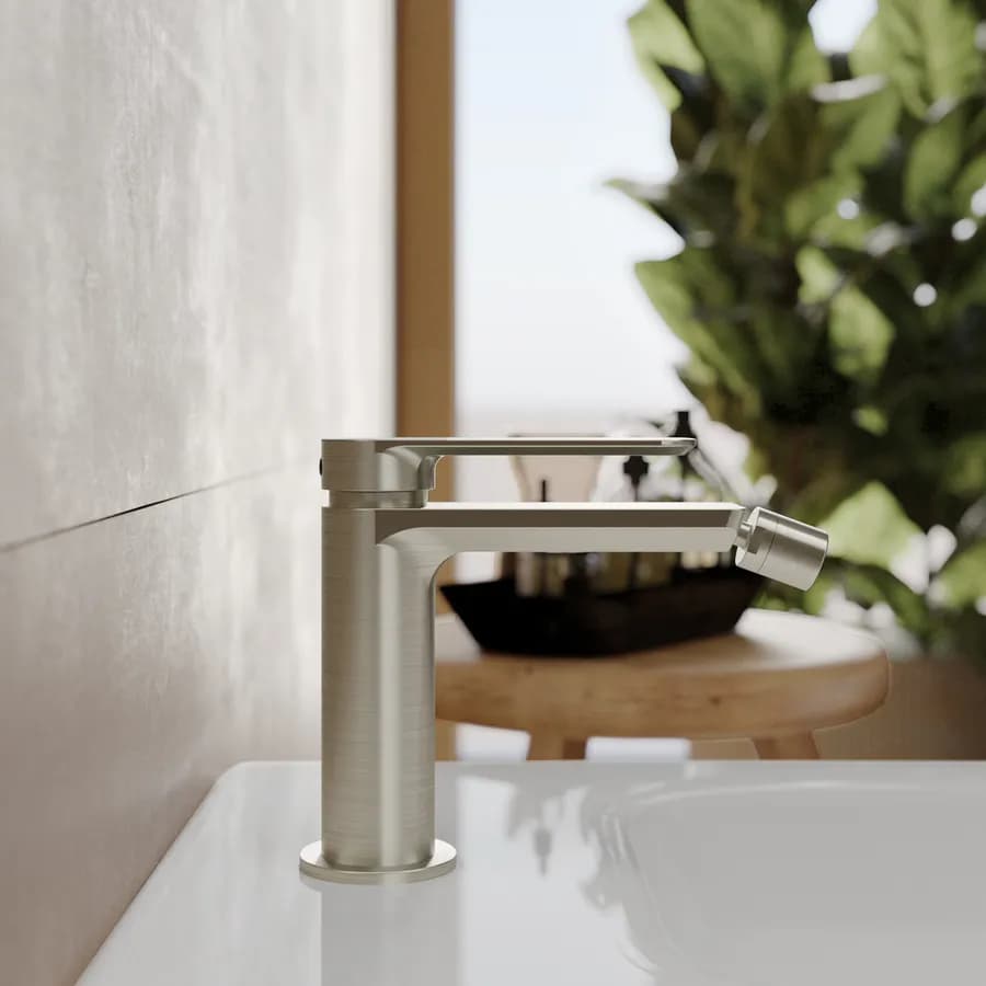 Set miscelatore lavabo e bidet spazzolato – Fusion