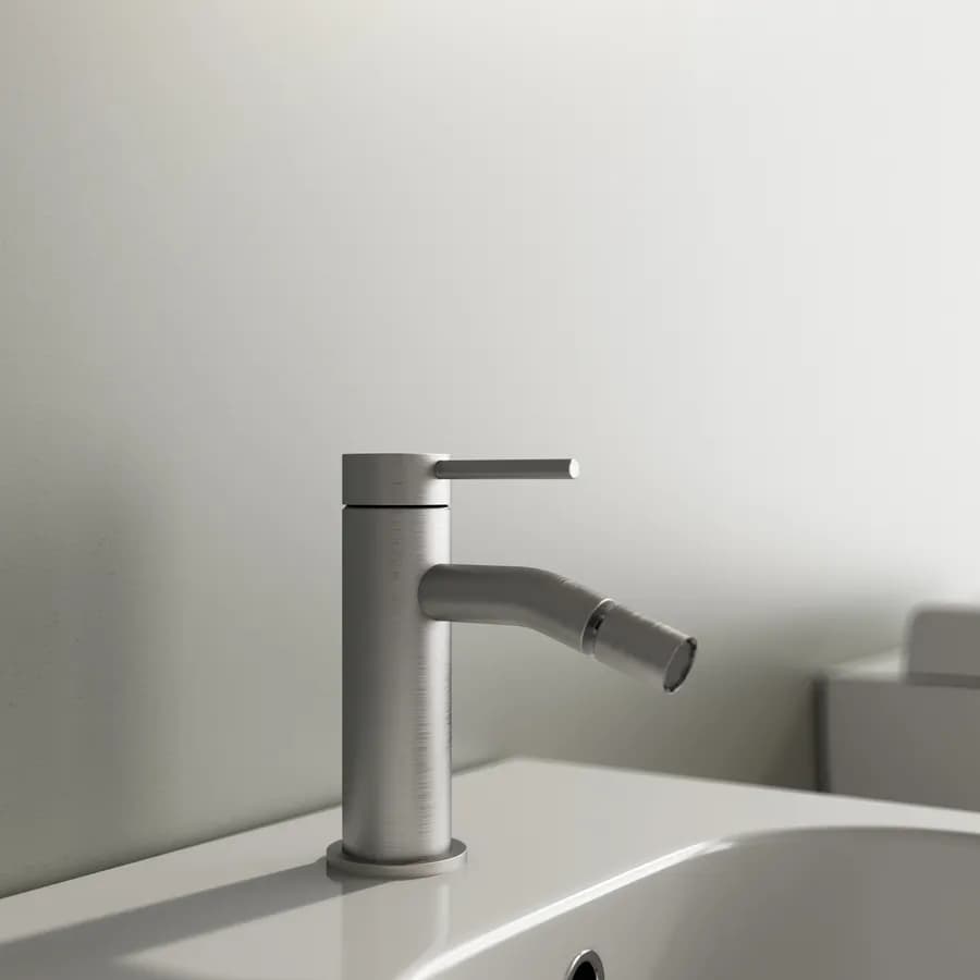 Set miscelatore lavabo a muro canna 20 cm e bidet con incasso doccia con deviatore acciaio inox 316 – Pure
