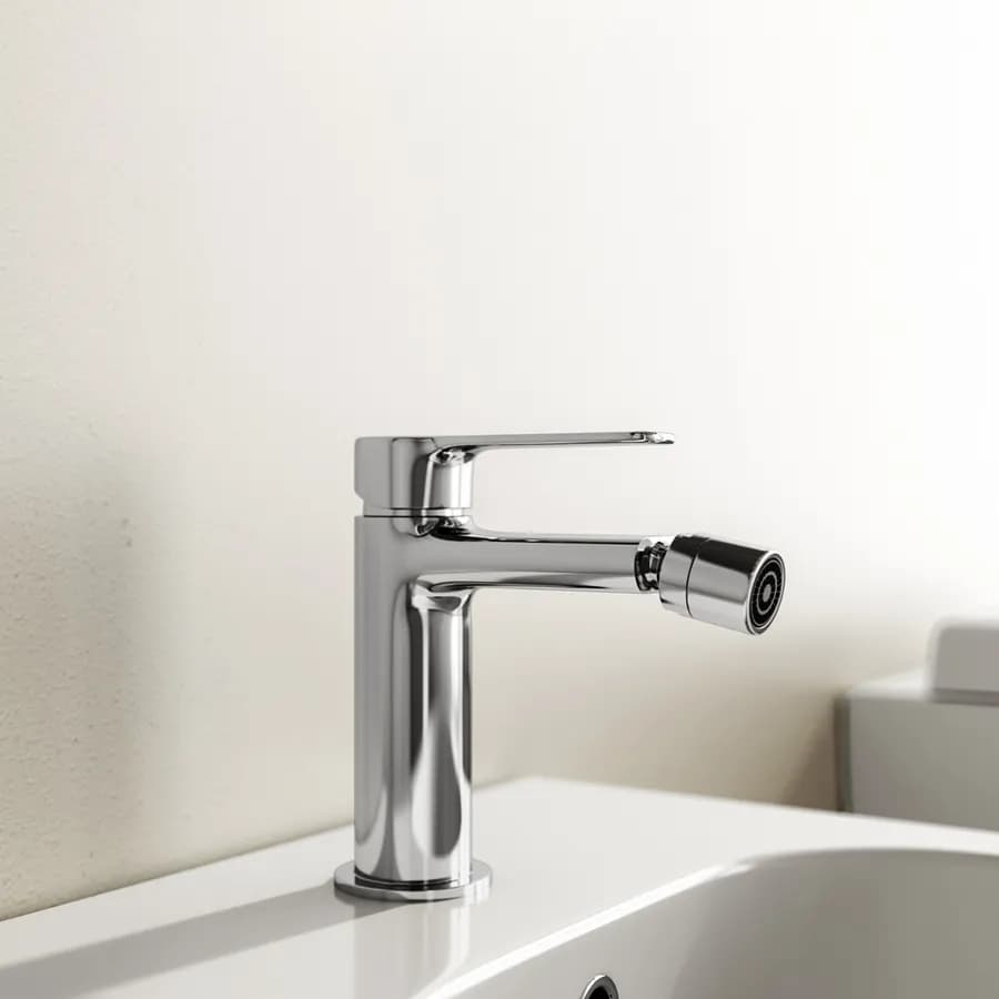 Set miscelatore lavabo a muro con piastra e bidet cromo – Tila