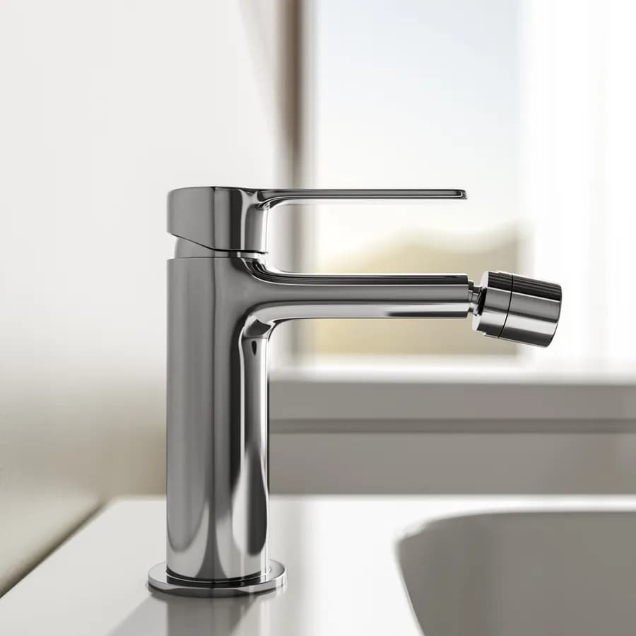 Set miscelatore lavabo a muro e bidet con incasso doccia con deviatore cromo – Tila
