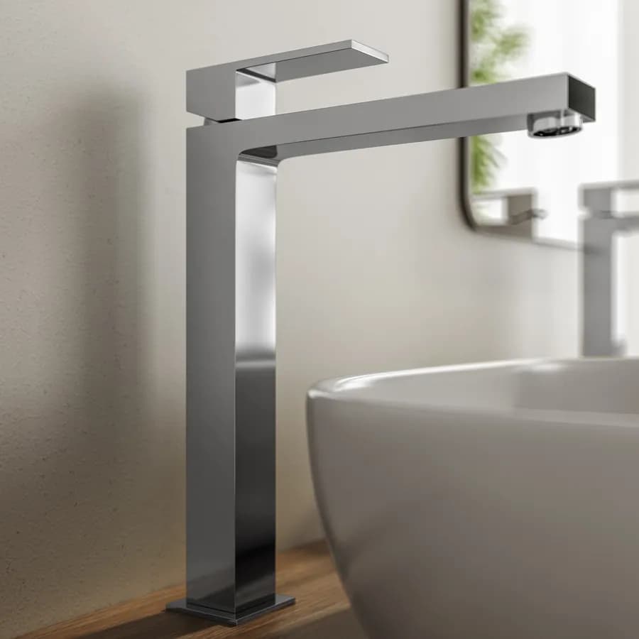 Set miscelatore lavabo alto e bidet con incasso doccia con deviatore cromo – Tiamat